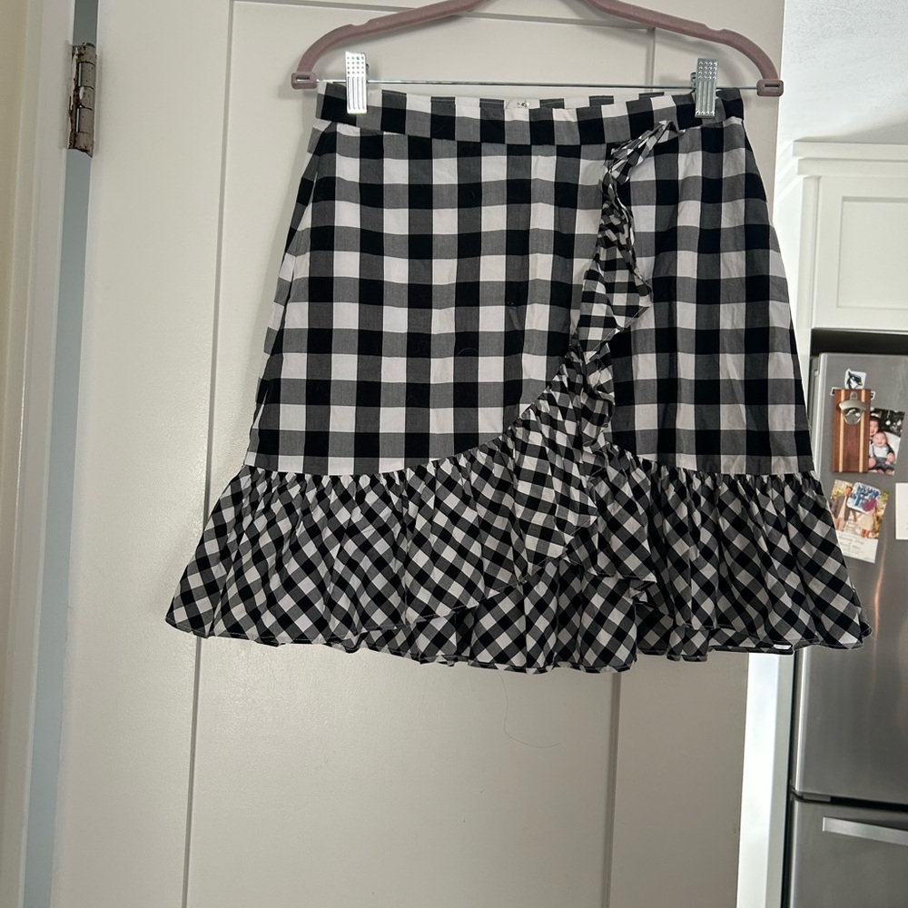 JCrew Black and White Checkered Women's Skirt